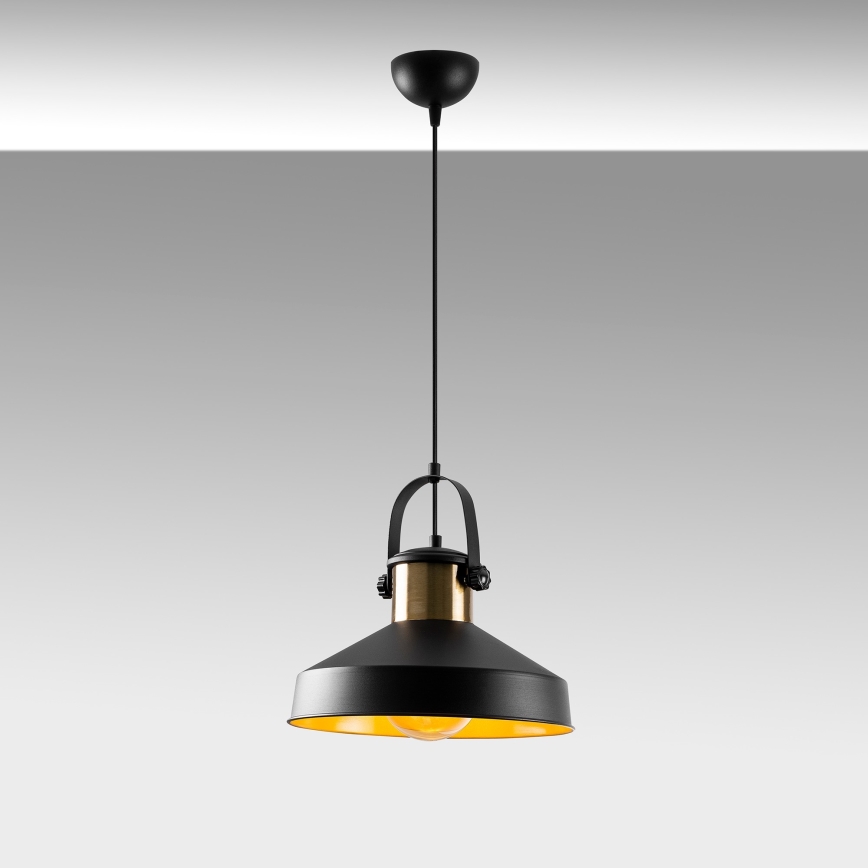 Lampa wisząca DODO 1xE27/40W/230V czarna/brązowa