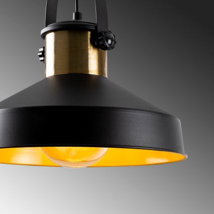 Lampa wisząca DODO 1xE27/40W/230V czarna/brązowa