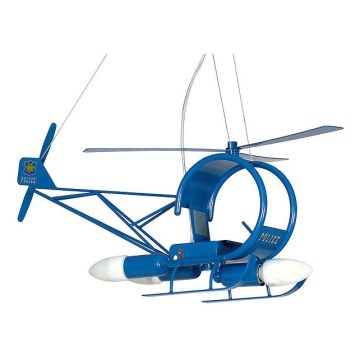 Lampa wisząca dziecięca Helikopter 3xE14/60W niebieska
