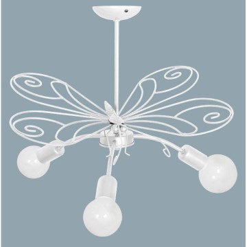 Lampa wisząca dziecięca MOTYL 3xE27/60W biała