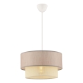 Lampa wisząca ECHO 1xE27/60W/230V beżowa/kremowa