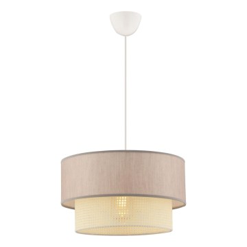 Lampa wisząca ECHO 1xE27/60W/230V beżowa/kremowa