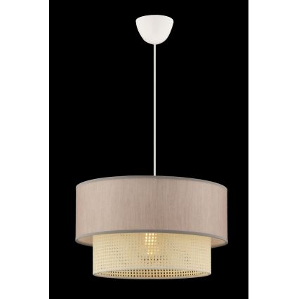Lampa wisząca ECHO 1xE27/60W/230V beżowa/kremowa