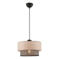 Lampa wisząca ECHO 1xE27/60W/230V beżowa/szara