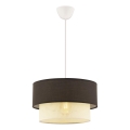 Lampa wisząca ECHO 1xE27/60W/230V brąz/krema