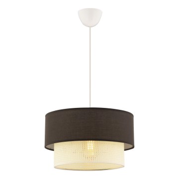Lampa wisząca ECHO 1xE27/60W/230V brązowa/kremowa