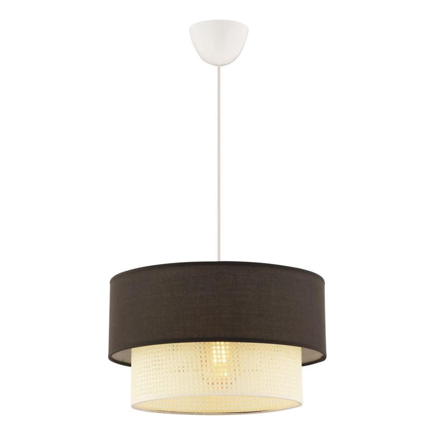 Lampa wisząca ECHO 1xE27/60W/230V brązowa/kremowa
