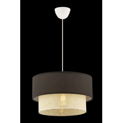 Lampa wisząca ECHO 1xE27/60W/230V brązowa/kremowa