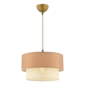 Lampa wisząca ECHO 1xE27/60W/230V brązowa/kremowa