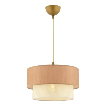 Lampa wisząca ECHO 1xE27/60W/230V brązowa/kremowa