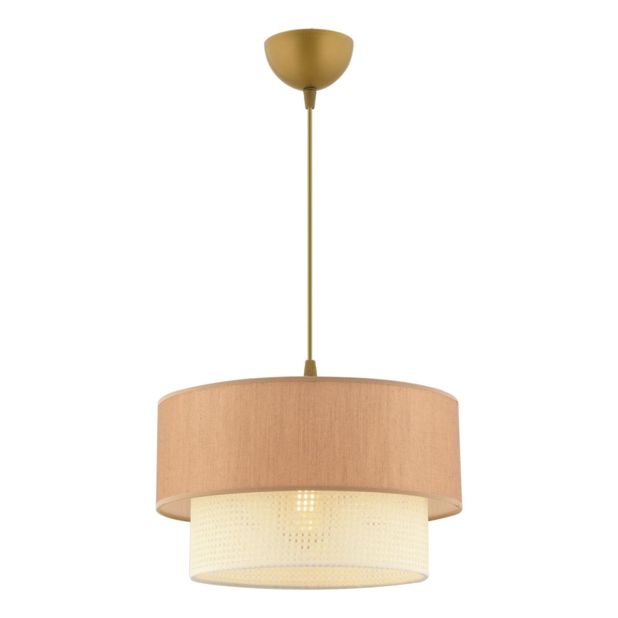 Lampa wisząca ECHO 1xE27/60W/230V brązowa/kremowa