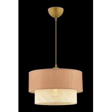 Lampa wisząca ECHO 1xE27/60W/230V brązowa/kremowa