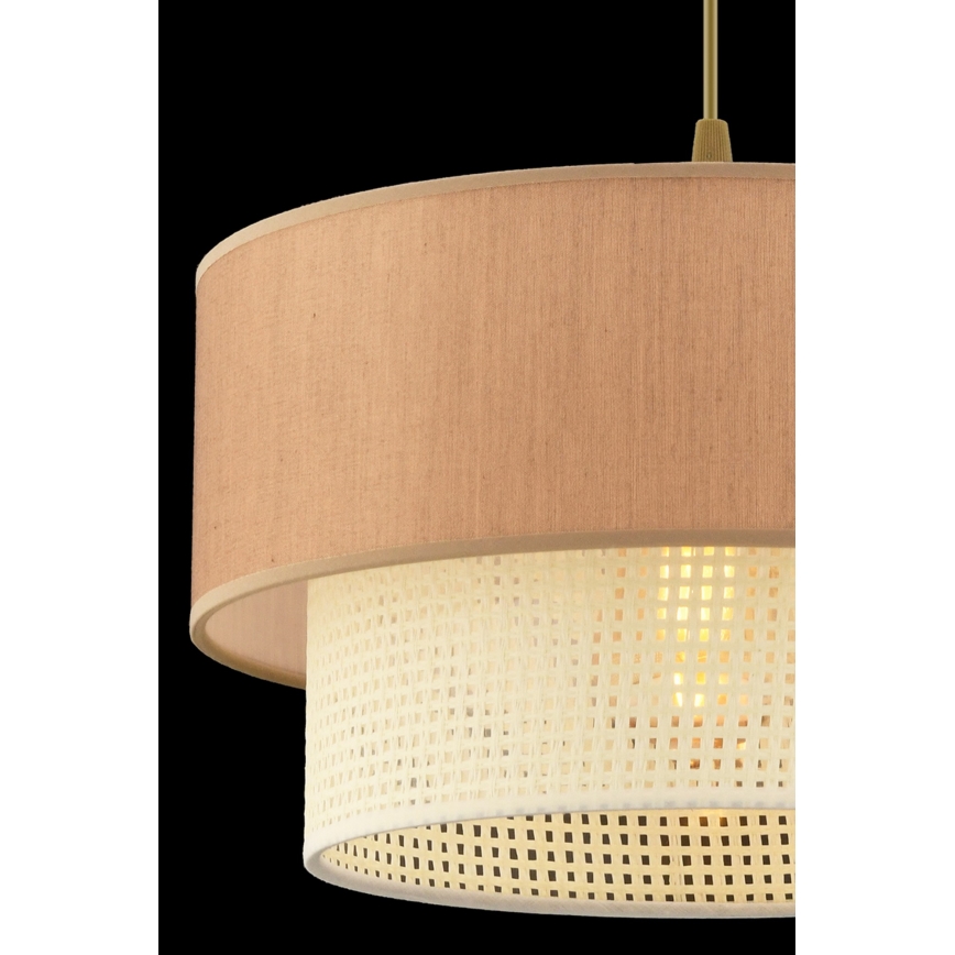 Lampa wisząca ECHO 1xE27/60W/230V brązowa/kremowa
