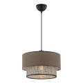 Lampa wisząca ECHO 1xE27/60W/230V brązowa/szara