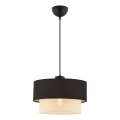 Lampa wisząca ECHO 1xE27/60W/230V czarna/kremowa
