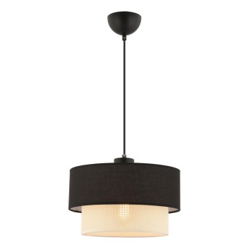 Lampa wisząca ECHO 1xE27/60W/230V czarna/kremowa
