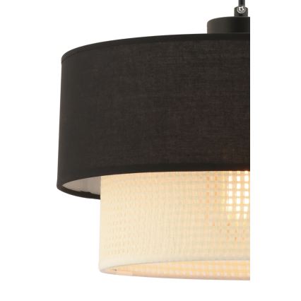 Lampa wisząca ECHO 1xE27/60W/230V czarna/kremowa