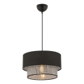 Lampa wisząca ECHO 1xE27/60W/230V czarna/szara