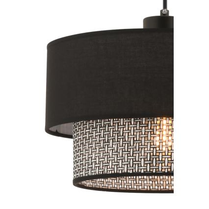 Lampa wisząca ECHO 1xE27/60W/230V czarna/szara