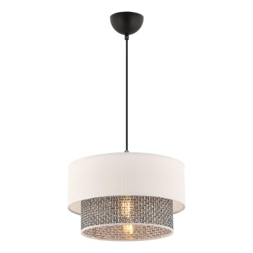 Lampa wisząca ECHO 1xE27/60W/230V kremowa/szara