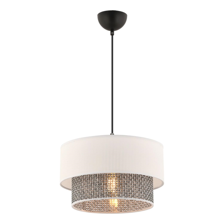 Lampa wisząca ECHO 1xE27/60W/230V kremowa/szara