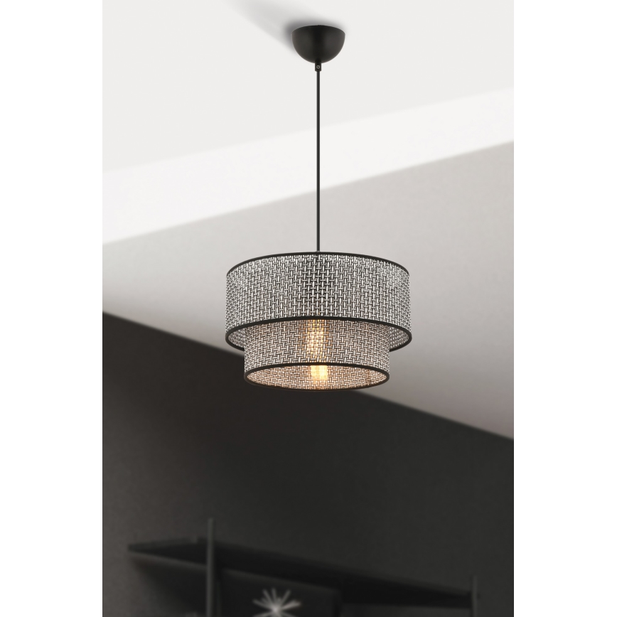 Lampa wisząca ECHO 1xE27/60W/230V szara/czarna