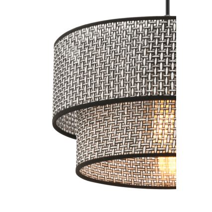 Lampa wisząca ECHO 1xE27/60W/230V szara/czarna