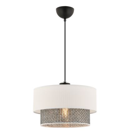Lampa wisząca ECHO na lince 1xE27/60W/230V kremowa/szara