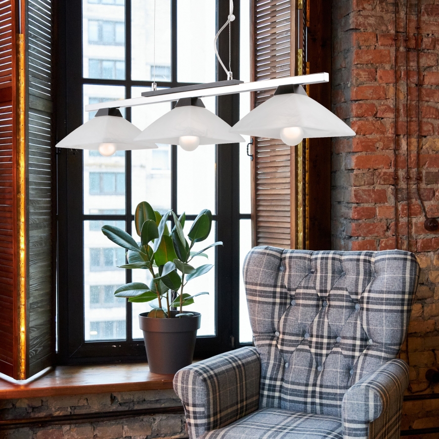 Lampa wisząca na linkach ELA 3xE27/60W/230V buk