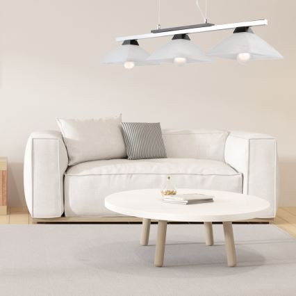 Lampa wisząca na linkach ELA 3xE27/60W/230V buk