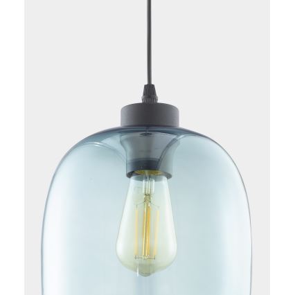 Lampa wisząca na linku ELIO 1xE27/15W/230V niebieska