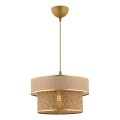 Lampa wisząca ERO 1xE27/60W/230V brązowo-złota
