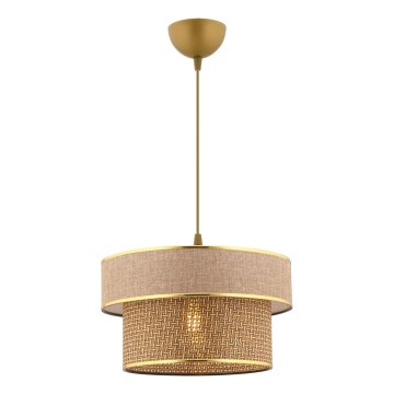 Lampa wisząca ERO 1xE27/60W/230V brązowo-złota