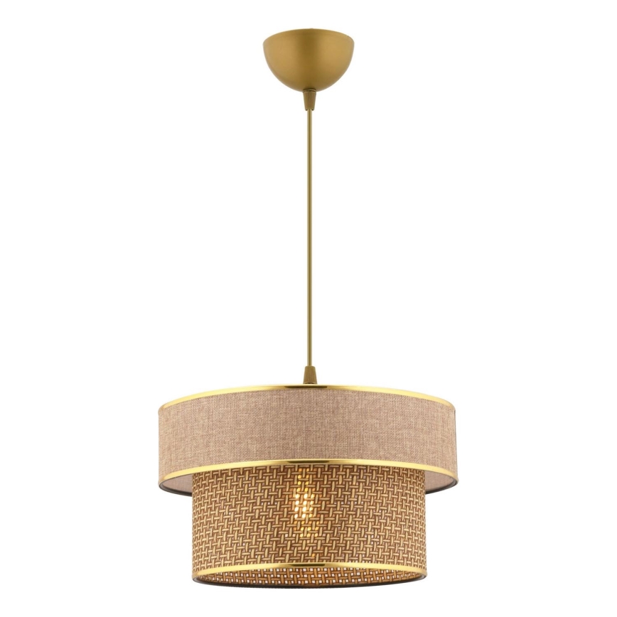 Lampa wisząca ERO 1xE27/60W/230V brązowo-złota