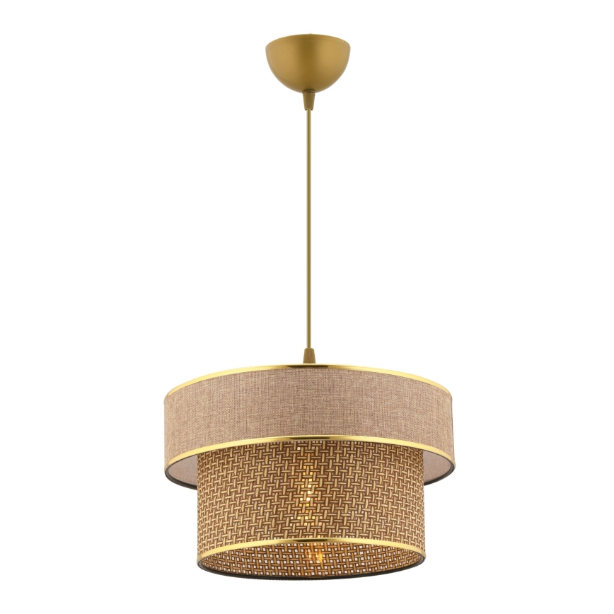 Lampa wisząca ERO 1xE27/60W/230V brązowo-złota