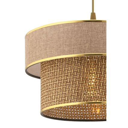 Lampa wisząca ERO 1xE27/60W/230V brązowo-złota