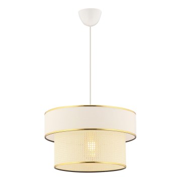 Lampa wisząca ERO 1xE27/60W/230V kremowa/złota