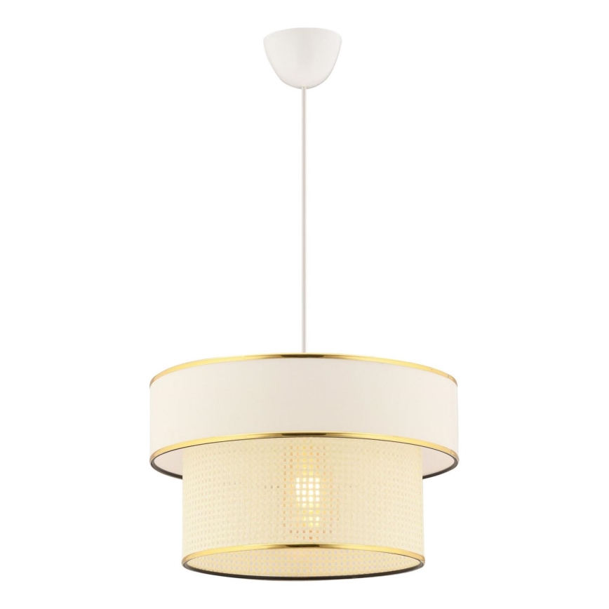 Lampa wisząca ERO 1xE27/60W/230V kremowa/złota