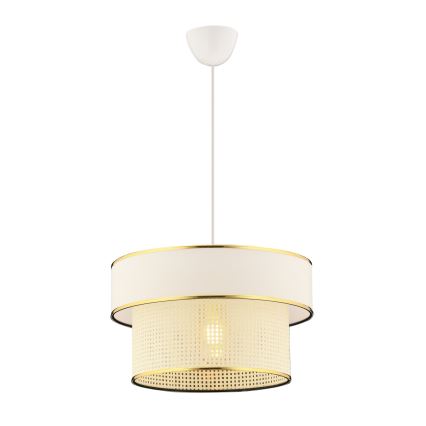 Lampa wisząca ERO 1xE27/60W/230V kremowa/złota