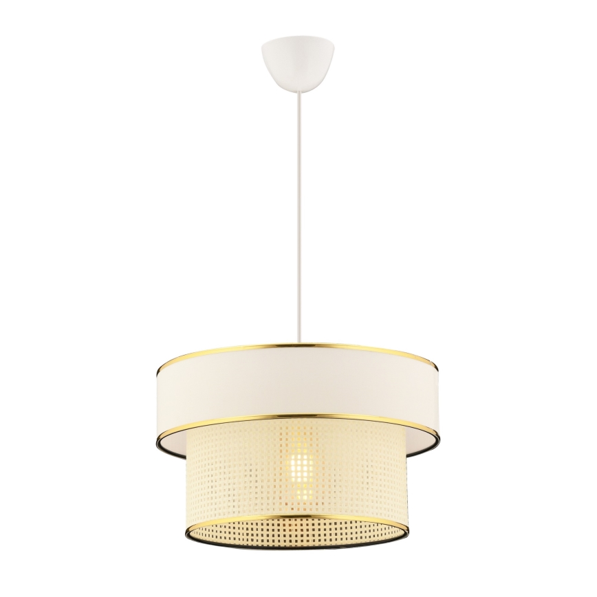 Lampa wisząca ERO 1xE27/60W/230V kremowa/złota