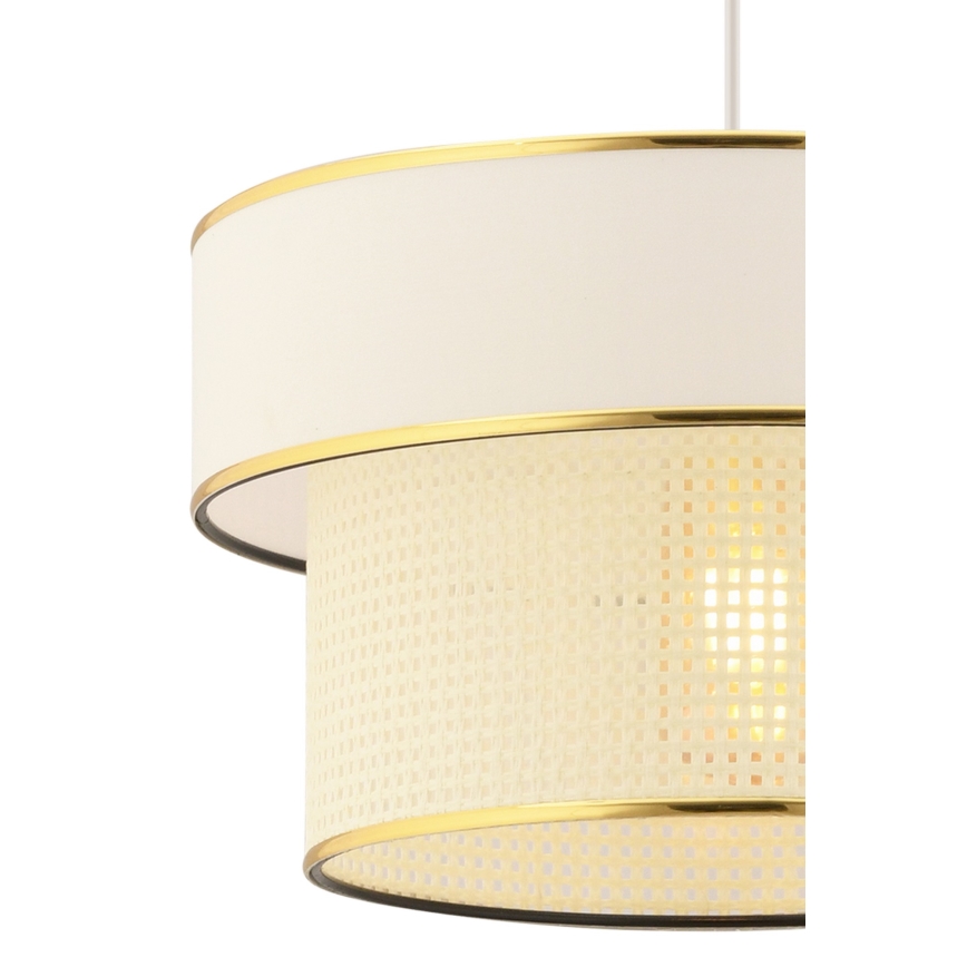 Lampa wisząca ERO 1xE27/60W/230V kremowa/złota