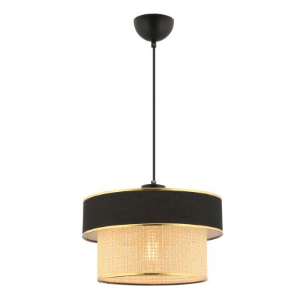 Lampa wisząca ERO na lince 1xE27/60W/230V czarna/beżowa