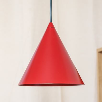 Lampa wisząca ETNA na przewodzie 1xE27/15W/230V Ø 18,5 cm czerwona