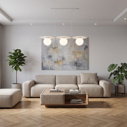 Lampa wisząca FLAT 3xE27/15W/230V biała