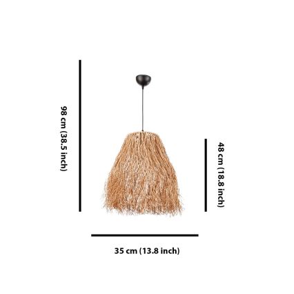 Lampa wisząca FRINGE 1xE27/40W/230V rafia
