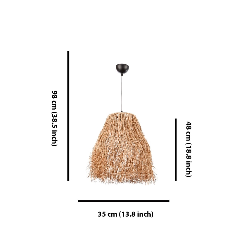 Lampa wisząca FRINGE 1xE27/40W/230V rafia