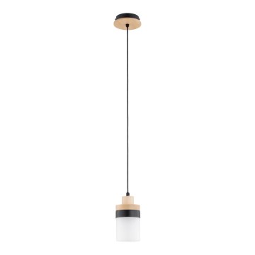 Lampa wisząca FRONY na przewodzie 1xE27/15W/230V czarna/beżowa