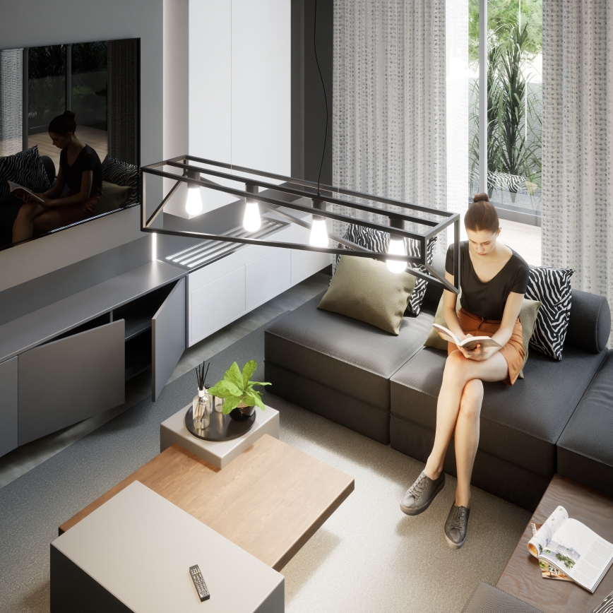 Lampa wisząca na linkach GOTE 4xE27/60W/230V