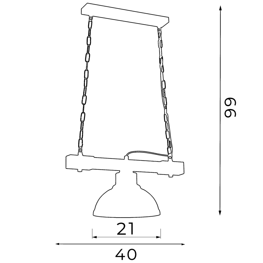 Lampa wisząca HAKON 1xE27/60W/230V brązowa