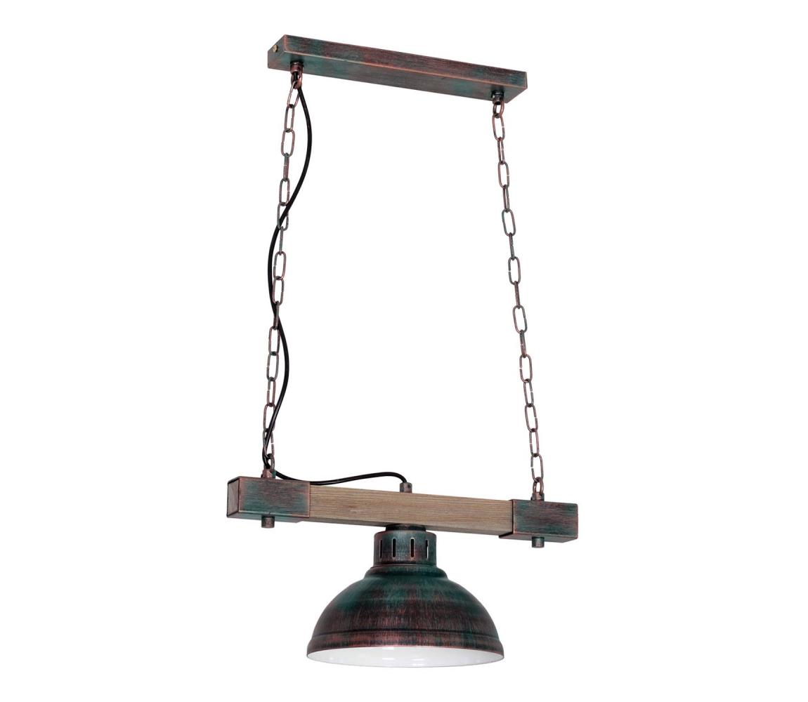 Lampa wisząca HAKON 1xE27/60W/230V patyna
